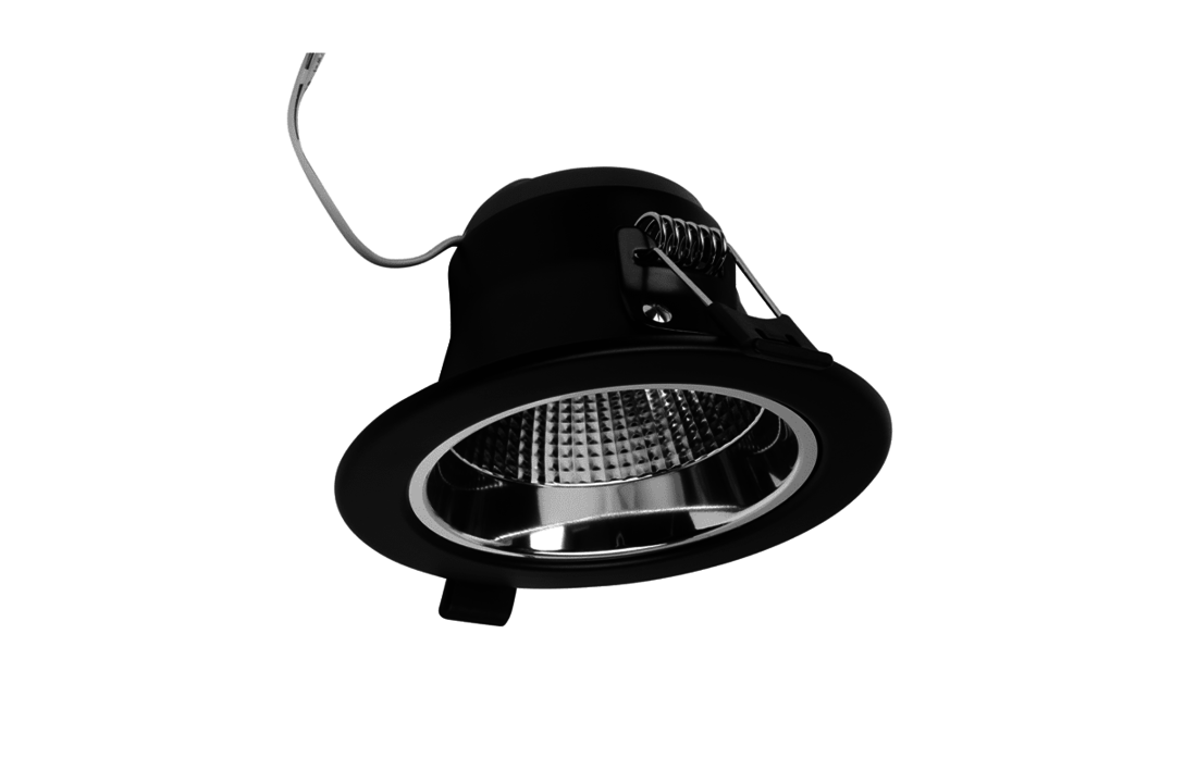 LED Downlight Reflector - TriColor - 10 Watt - Zaagmaat 90MM - Zwart