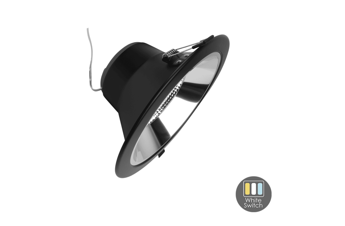 LED Downlight Reflector - Tri Color - 20 Watt - Zaagmaat Ø195MM - Zwart