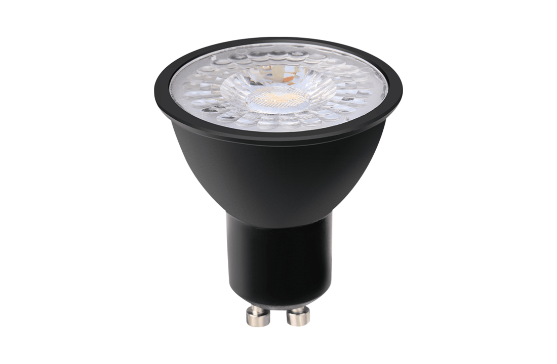 GU10 LED Spot Lisa - 3 Watt - Dimbaar - 3000K - Warm Wit - Zwart