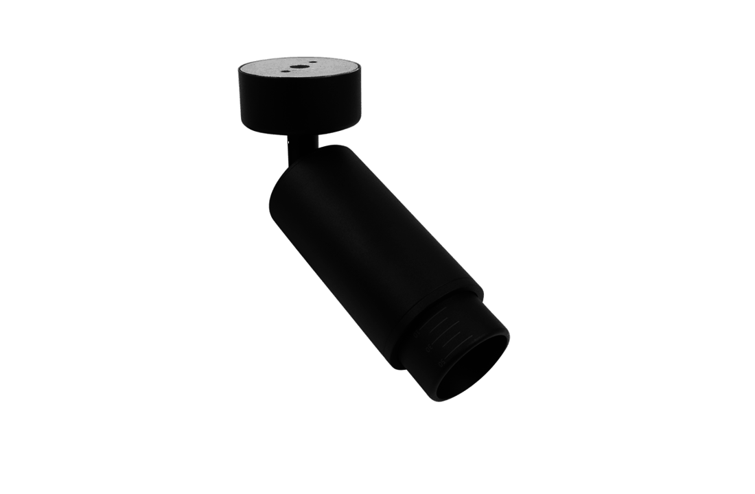Led opbouwspot | GU10 fitting | Oberon | Zwart | Verstelbare Lens