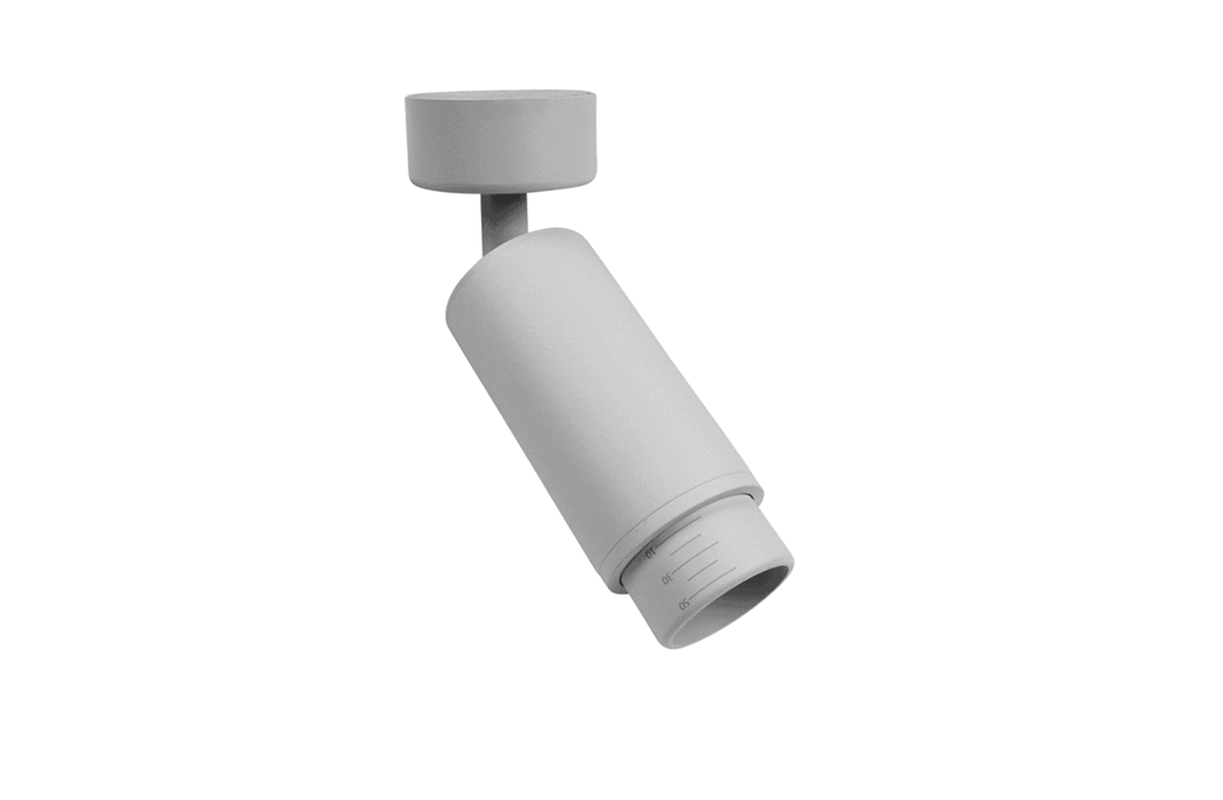 Led opbouwspot | GU10 fitting | Oberon | Wit | Verstelbare Lens