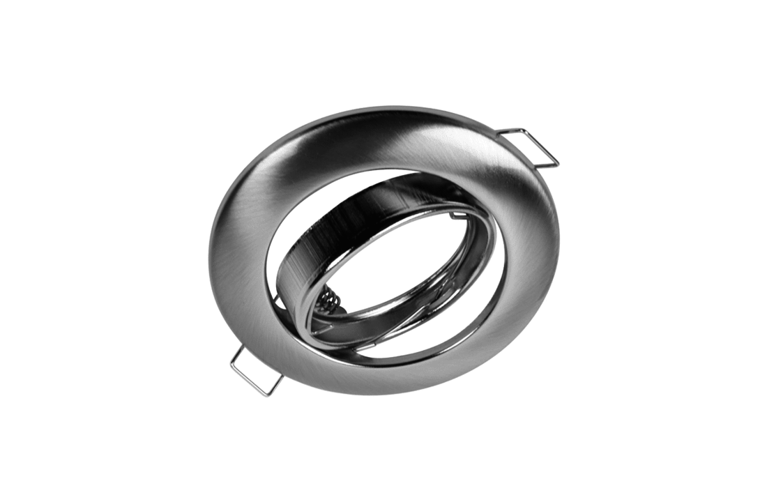 GU10 Armatuur Istrië - IP20 - Geborsteld aluminium - Kantelbaar - Budget-Line
