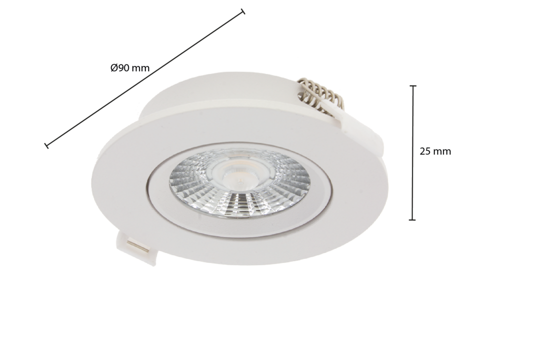 Led Inbouwspot Janus - 6 watt - Dim to Warm - Hoge Kwaliteit - Mat Wit
