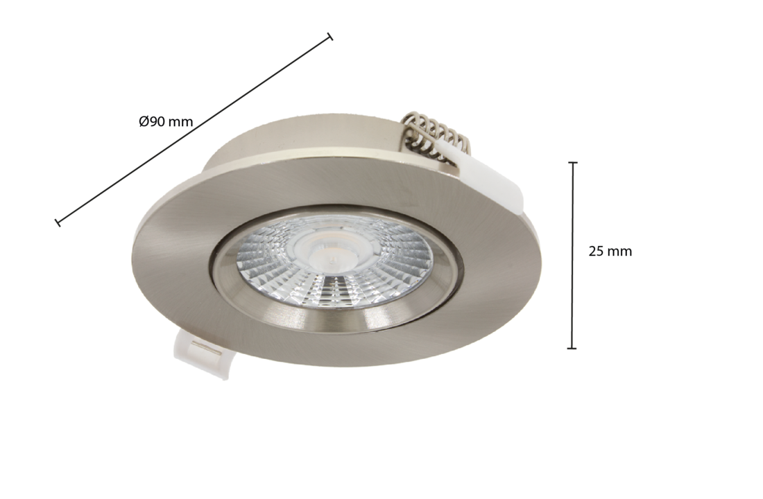 Led Inbouwspot Janus - 6 watt - Dim to Warm - Hoge Kwaliteit - Satin