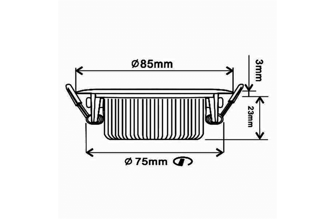 Led Inbouwspot Aristo - 5 watt - Dimbaar - 25MM - Inbouwdiepte