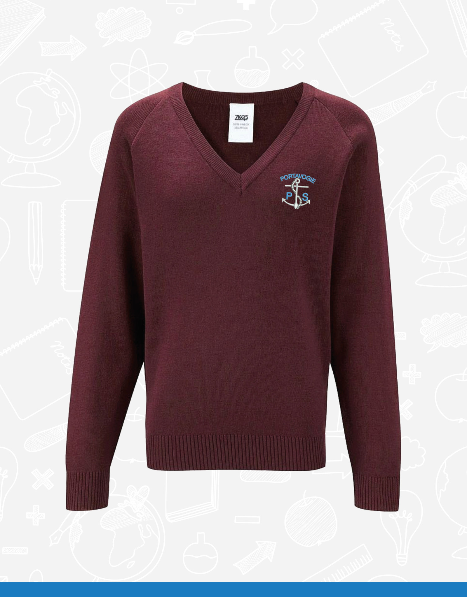 Banner Portavogie Primary V-Neck Sweater (1WP)