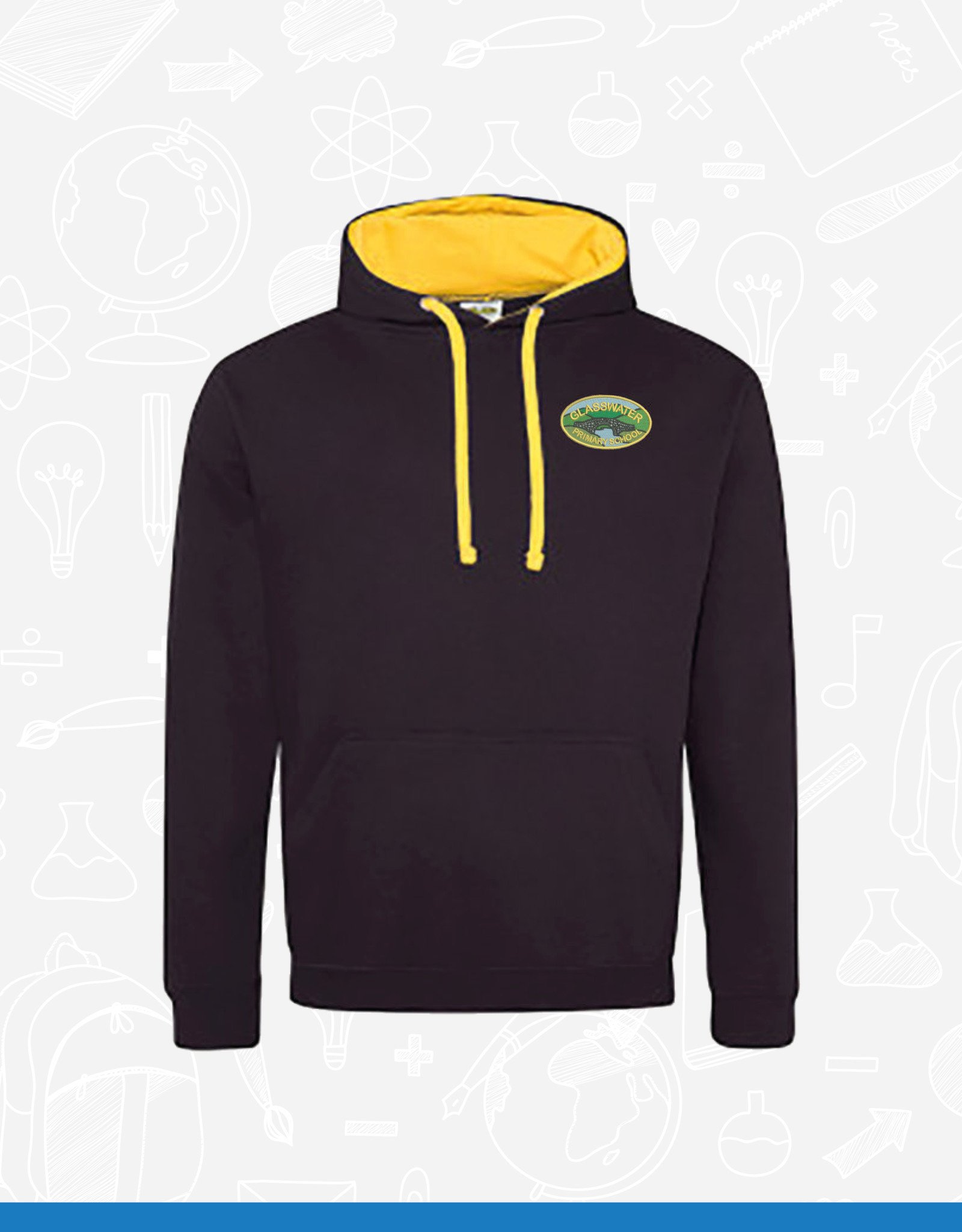 AWDis Glasswater Primary Hoodie (JH003)