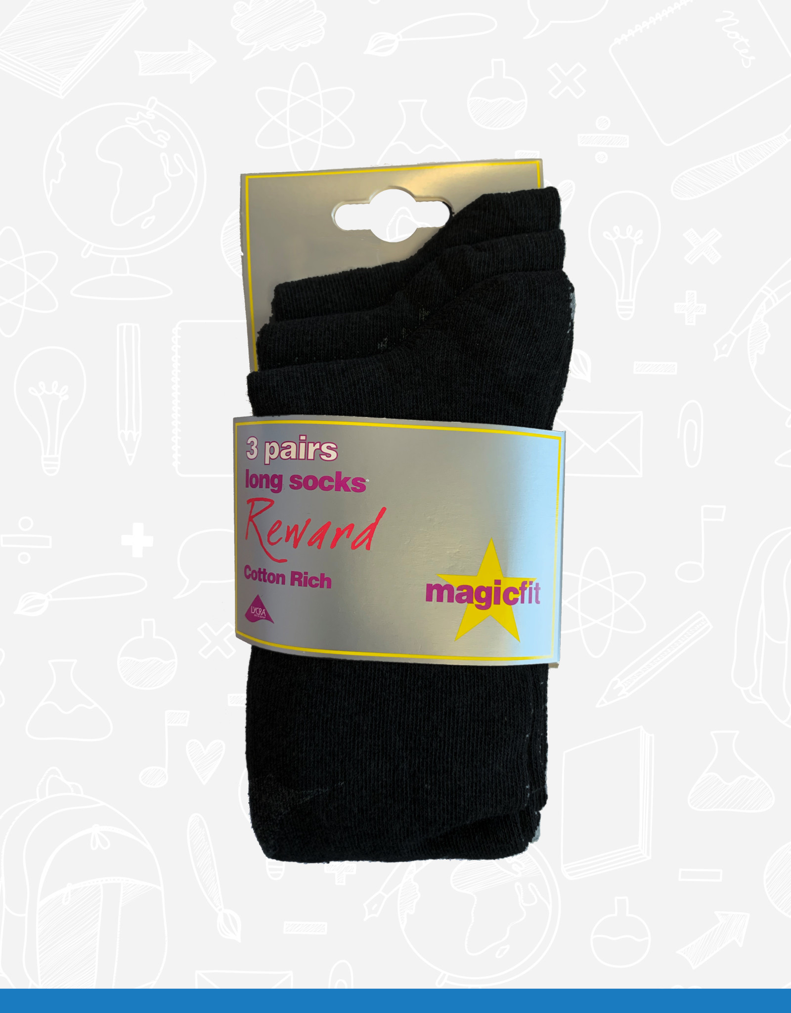 MagicFit Long Socks (3 Pack) (15R)