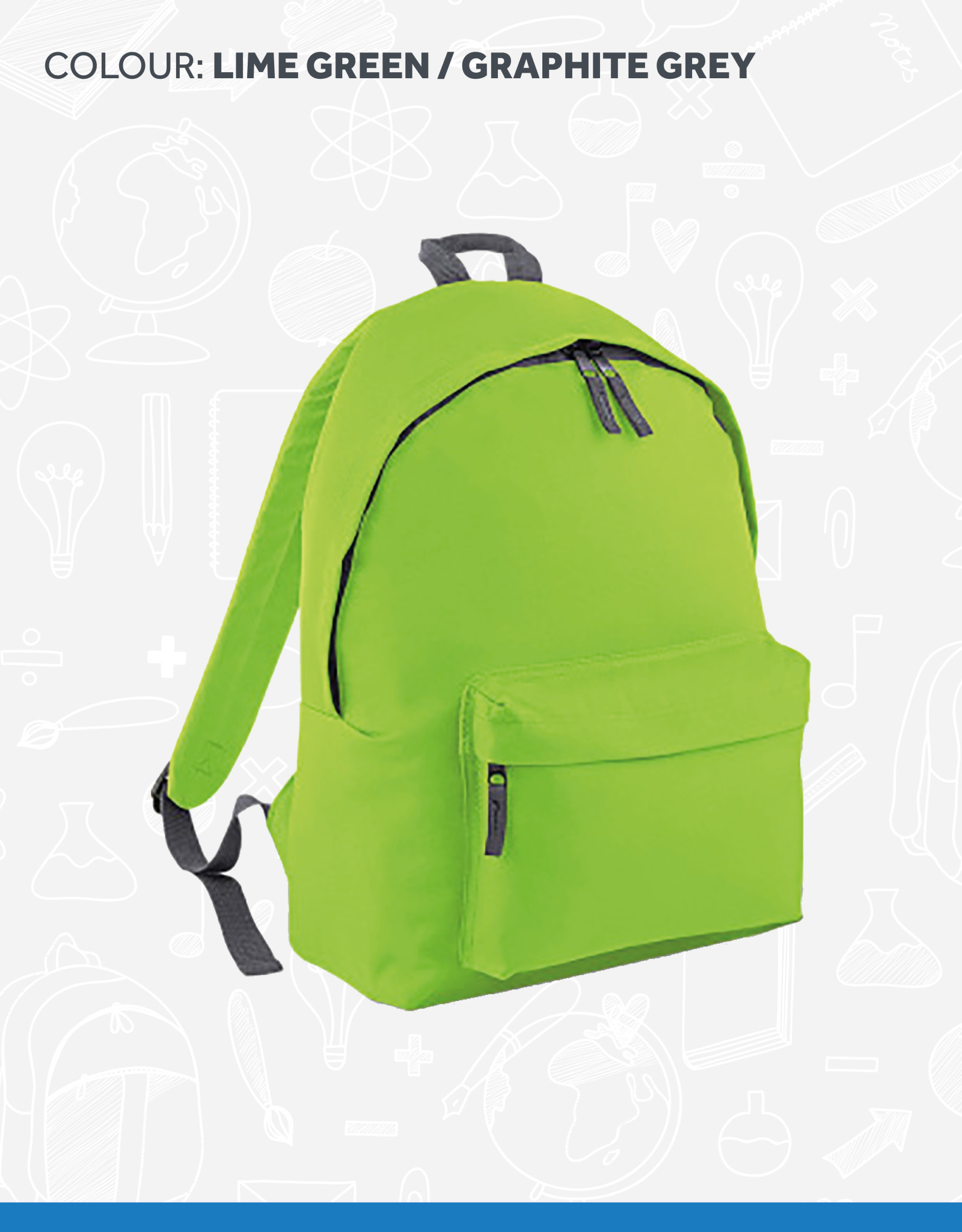 BagBase Contrast Backpack Schoolbag (BG125)