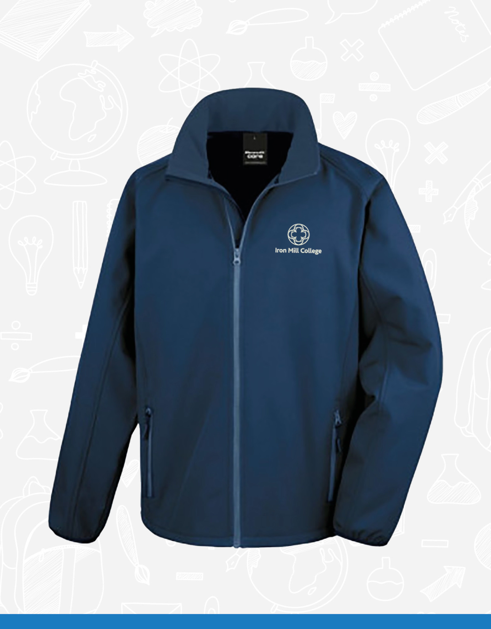 Result Iron Mill College - Navy Softshell (RS231M)