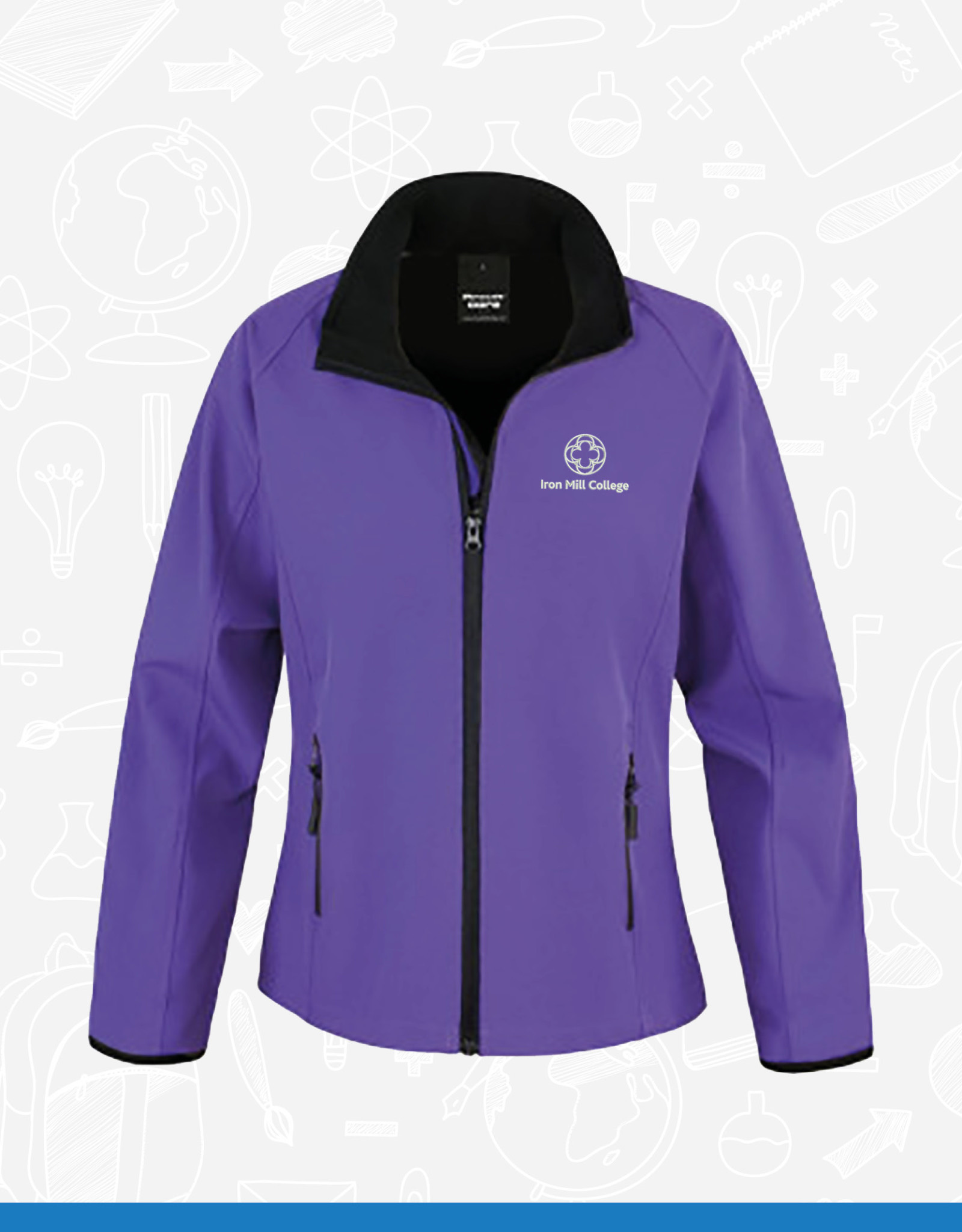 Result Iron Mill College - Ladies Purple Softshell (RS231F)