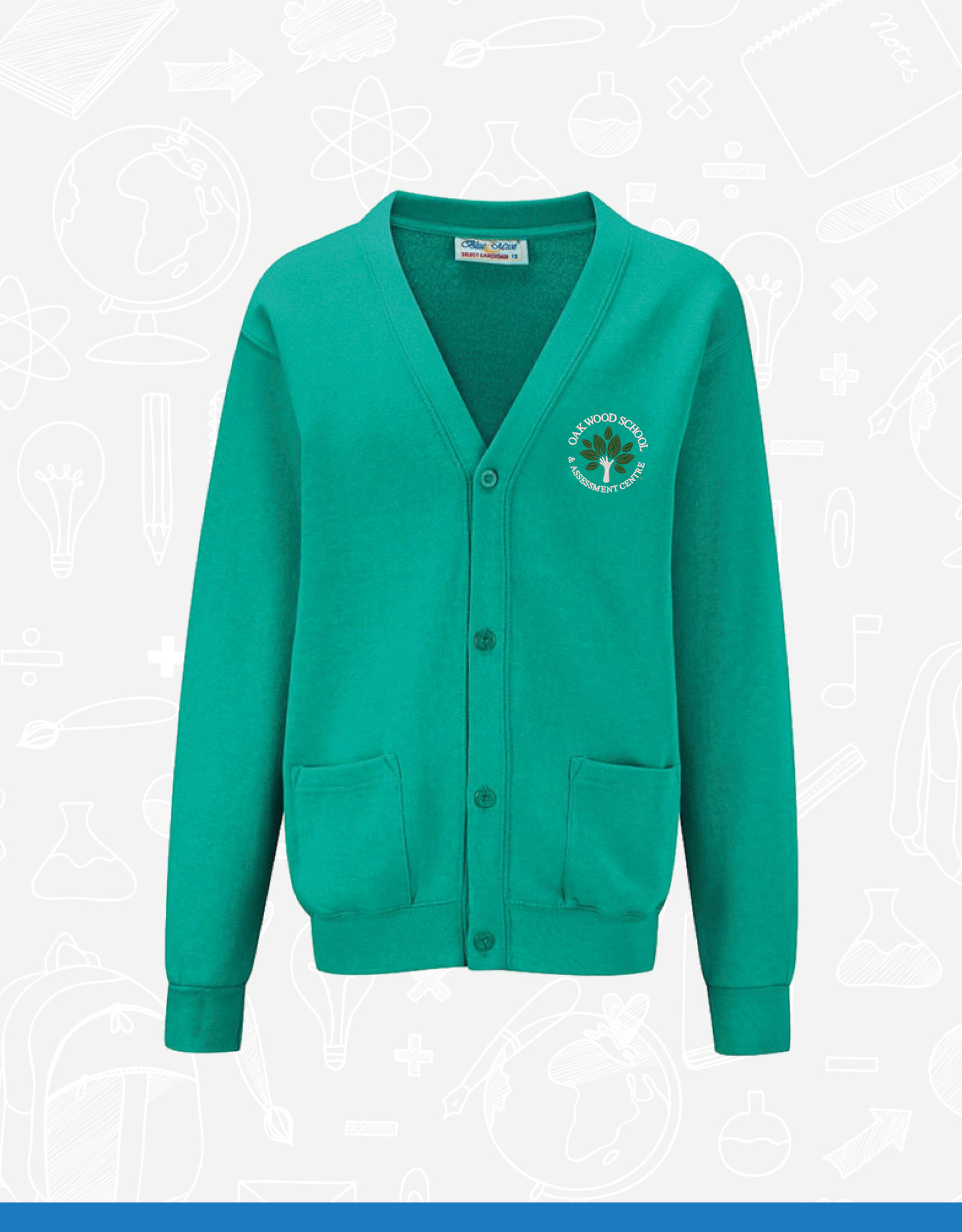 Jade green school cardigan sales