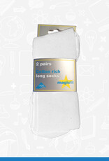 MagicFit Long Socks (2 Pack) (15/WH/2)  White 12.5 - 3.5