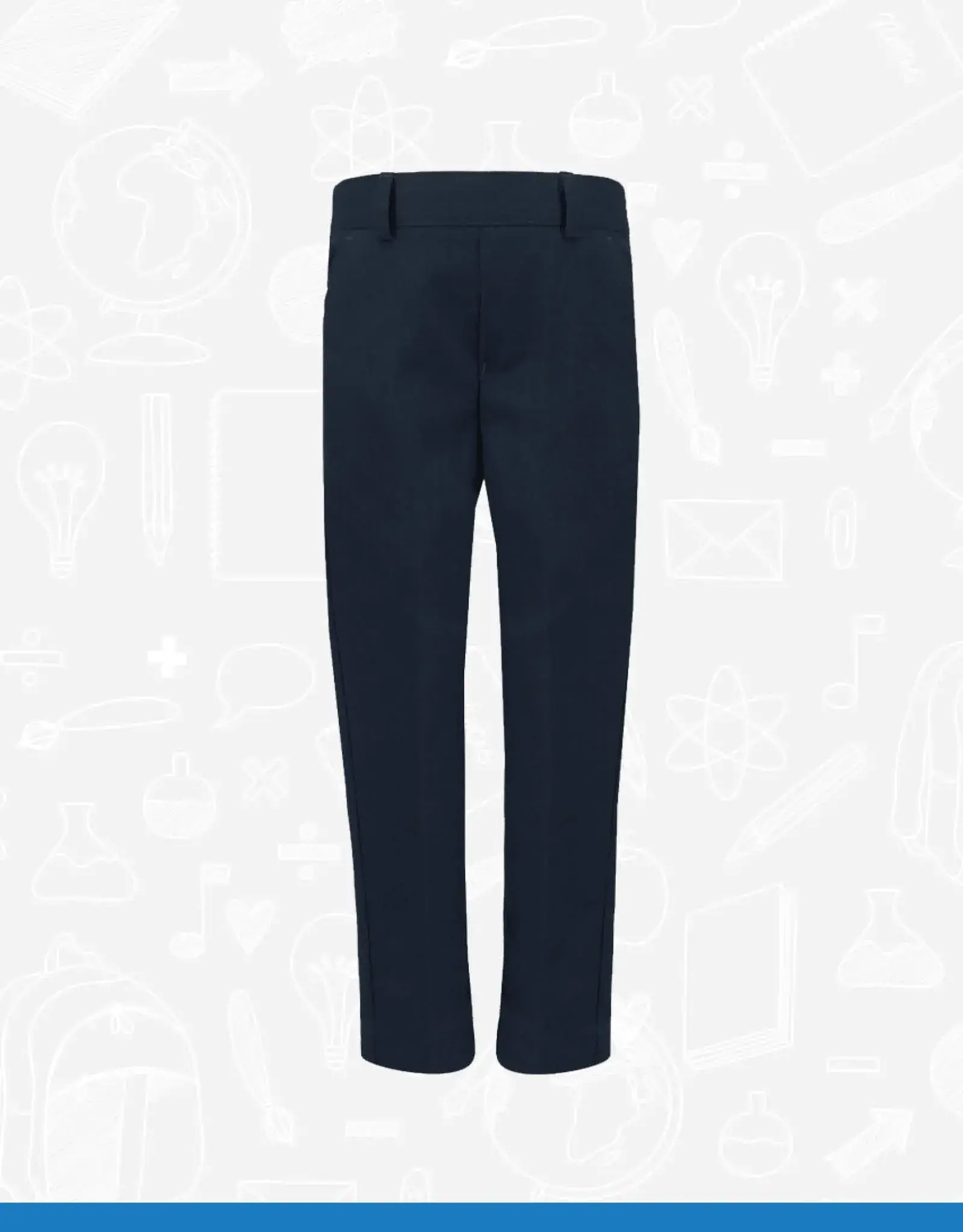 Banner Navy Slim Fit Mock Fly Trouser (1K11)