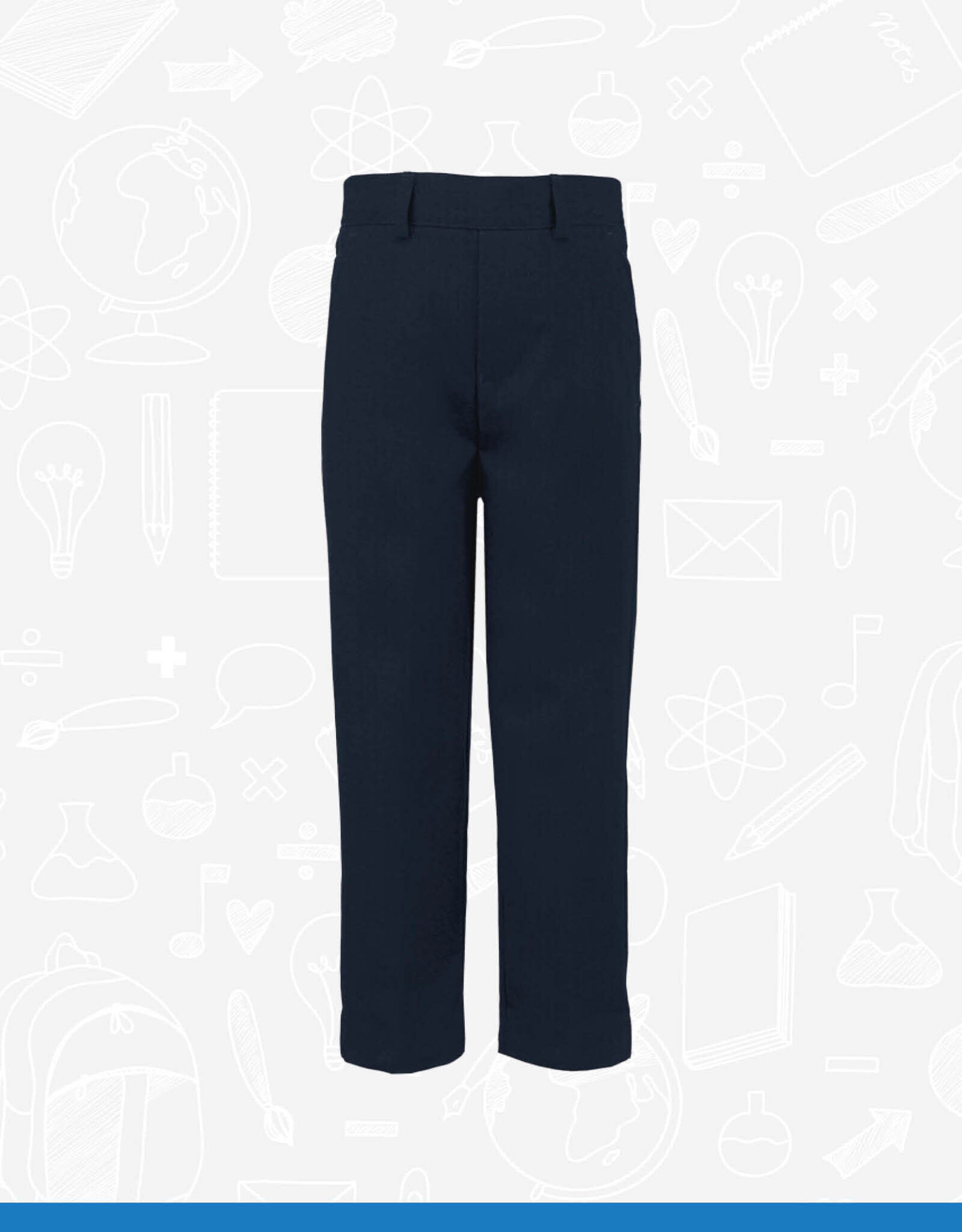 Banner Navy Relaxed Fit Mock Fly Trousers (1K12)