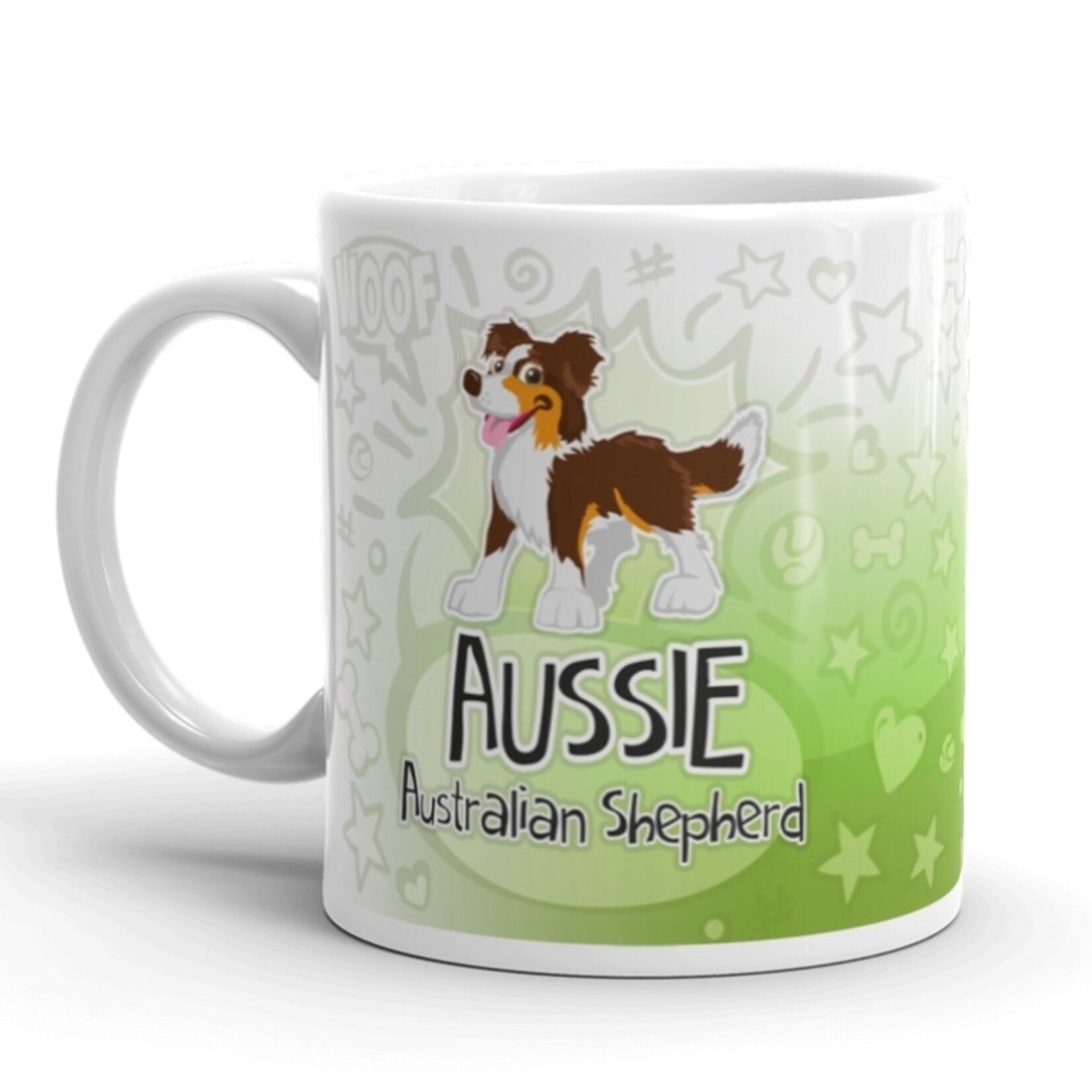 Doggygraphics DG mok cartoon Aussie red tri