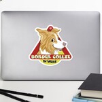 Doggygraphics DG autosticker Border Collie ee-red