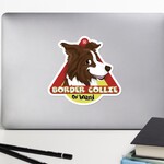 Doggygraphics DG autosticker Border Collie bruin