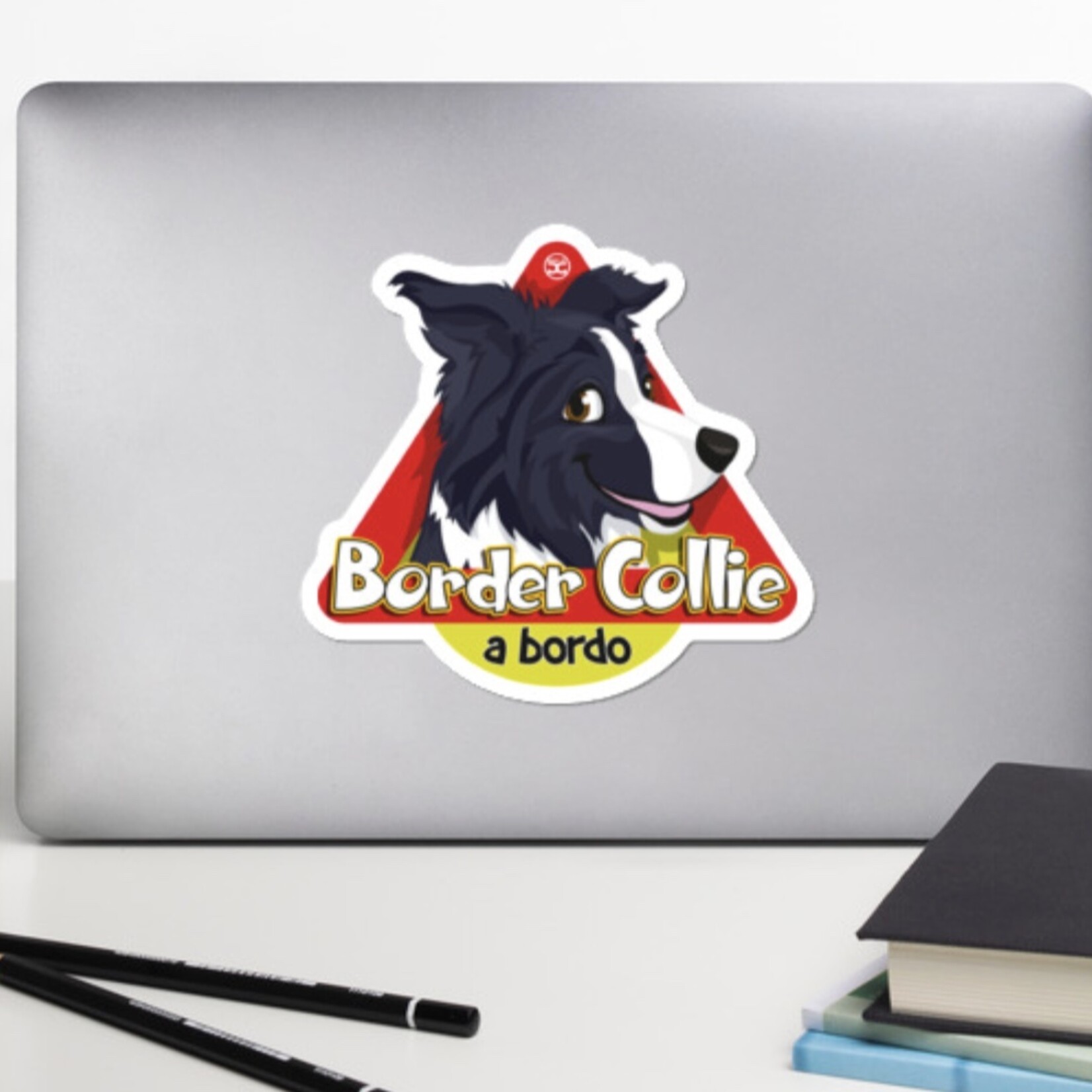 Doggygraphics DG autosticker Border Collie zwart