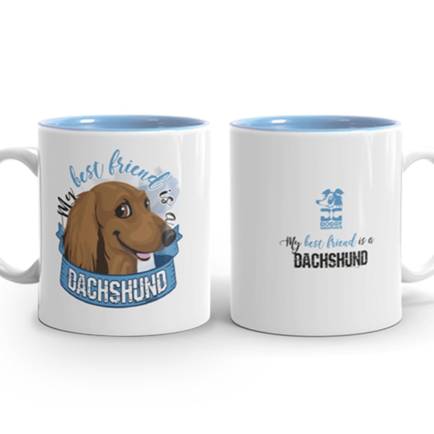 Doggygraphics DG mok best friend Dachshund langhaar rood