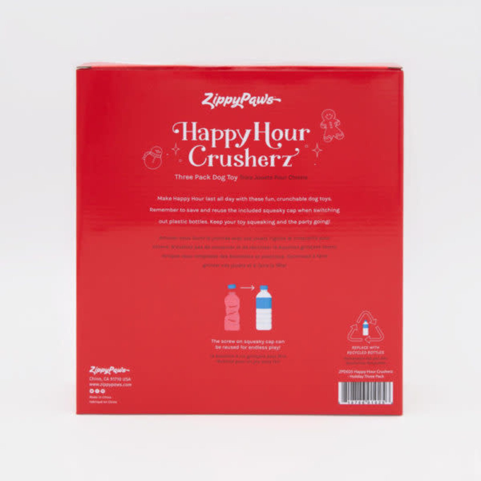 Zippypawz happy hour crusherz Three Pack X-mas