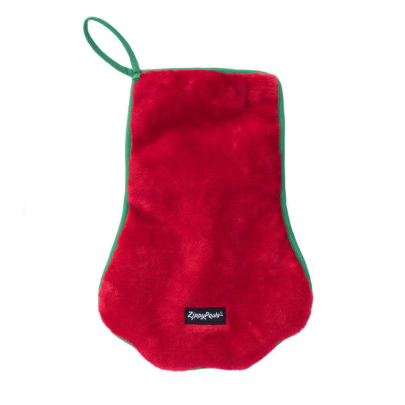 Zippypawz Holiday Stocking Red Paw