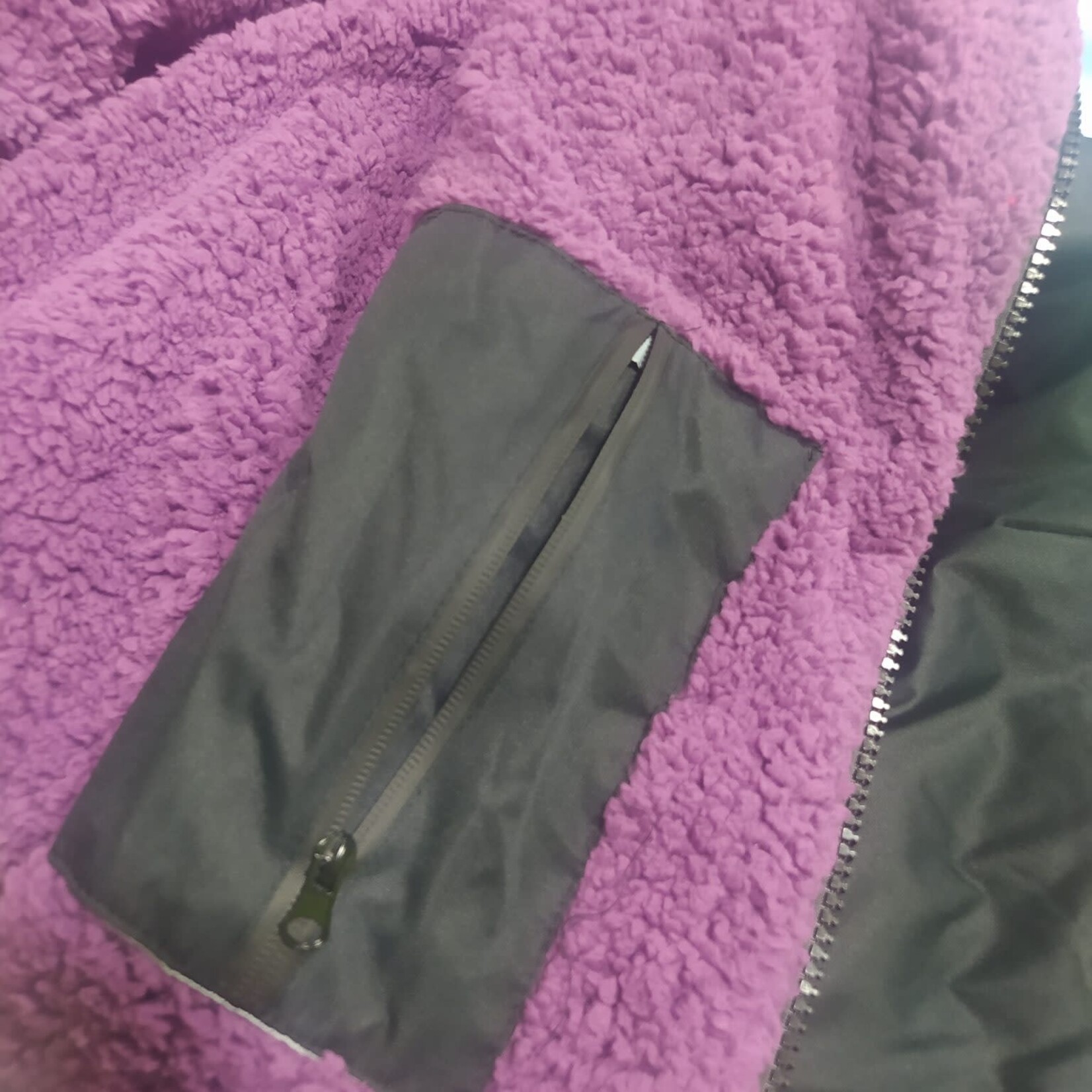 Flexipets water - en winddichte jas zwart - paars