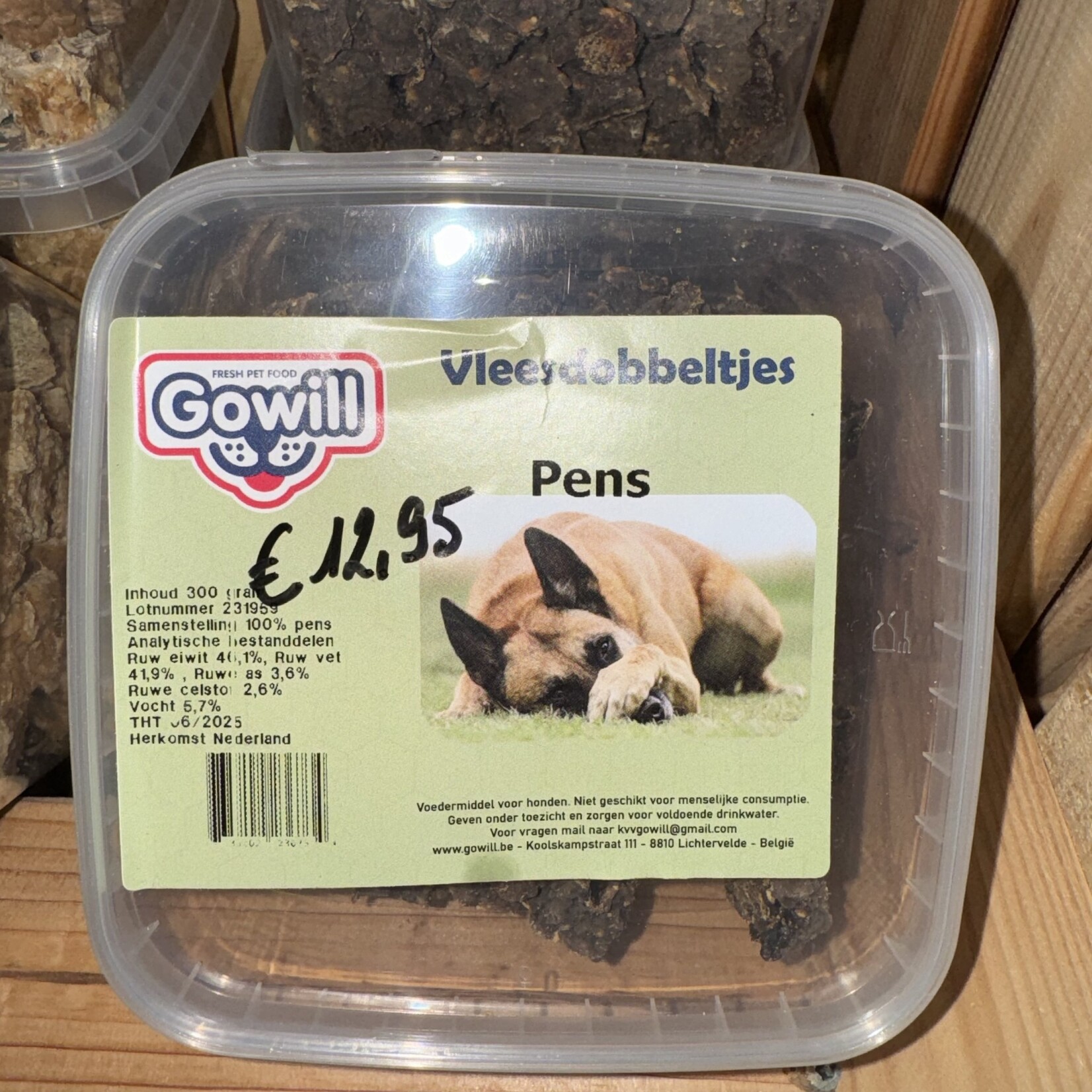 Gowill Gowill vleesdobbeltjes pens 300 gr