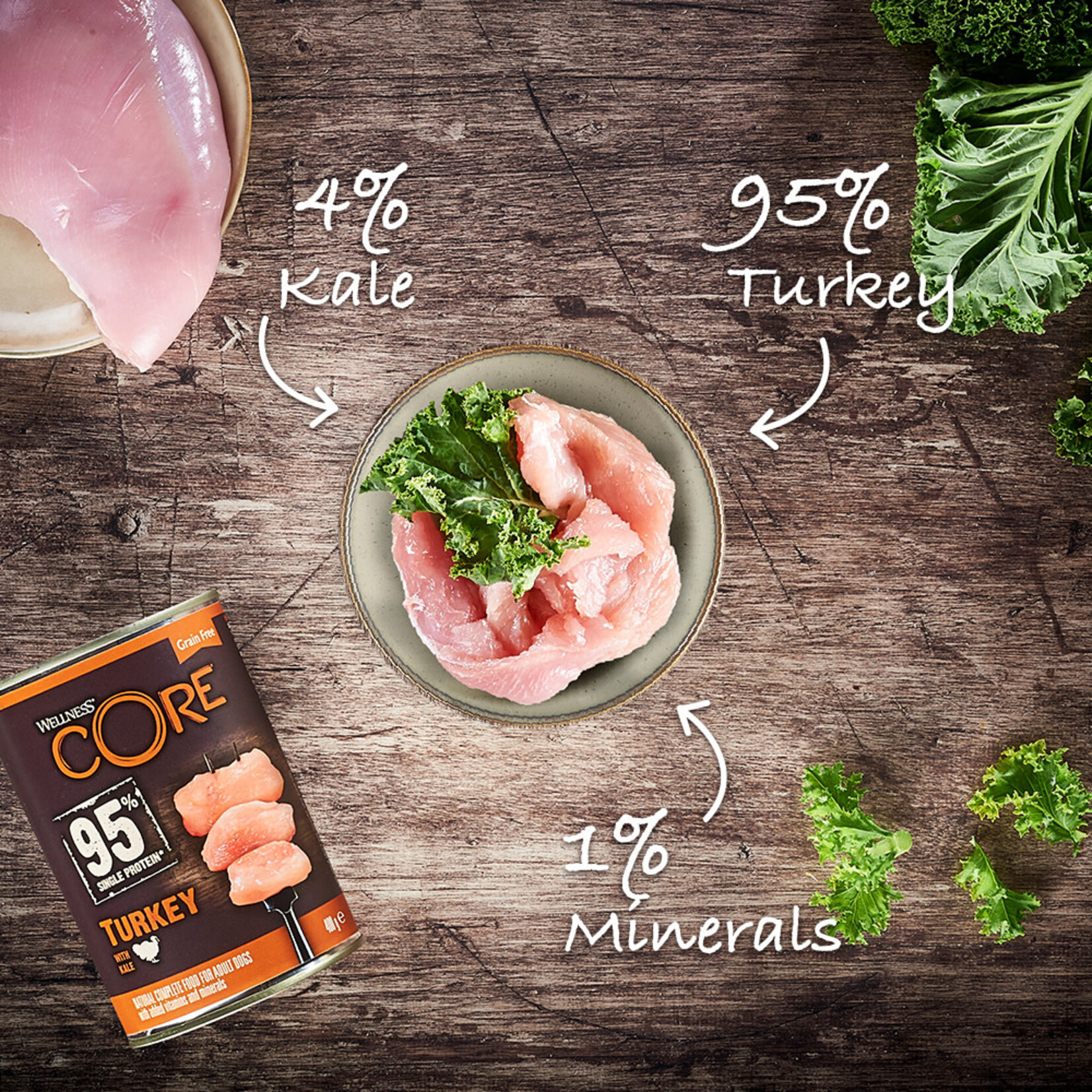 Wellness Core Wellness Core meat - kalkoen - blik 400 gr