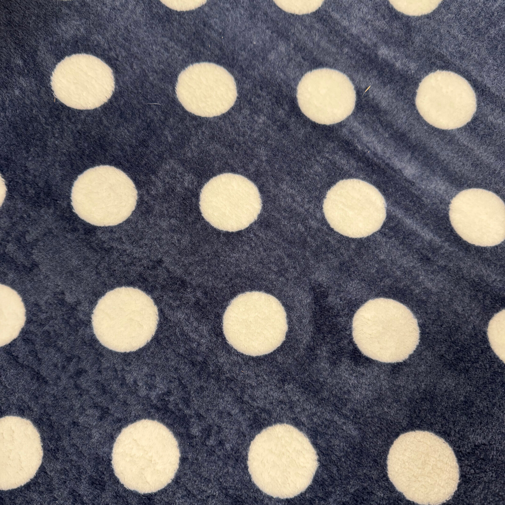 Dogs Make My Day hondenkussen blauw/witte bollen