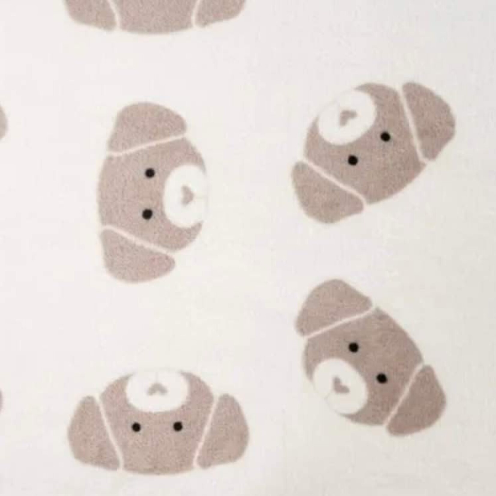 Dogs Make My Day hondendeken hartenhondjes beige / wit