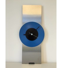 ChantalBrandO Wandklok RVS Black & Blue Modern Design