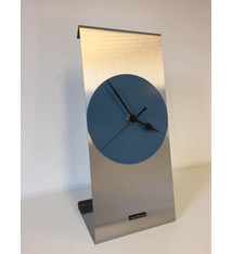 ChantalBrandO Tafelklok Yara Zilver en Staalblauw Cirkel
