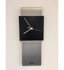 ChantalBrandO Wandklok RVS JADA DESIGN BLACK SQUARE