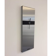 ChantalBrandO Wandklok RVS Cassiopee Black Stripe