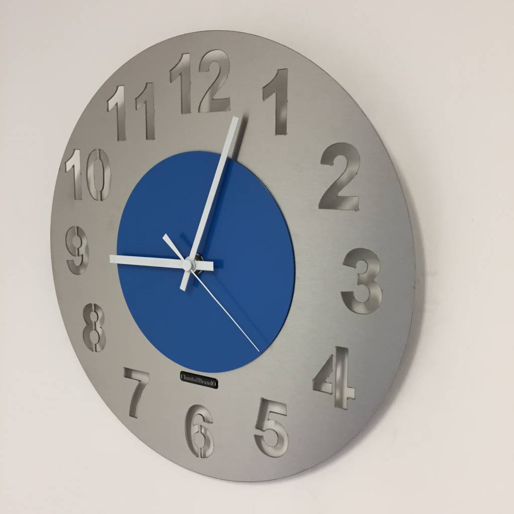 ChantalBrandO Wandklok JUNTE BLUE  & WHITE