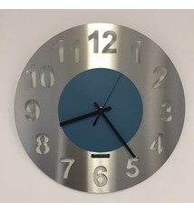 ChantalBrandO Wandklok JUNTE  STEEL BLUE DESIGN