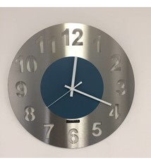 ChantalBrandO Wandklok JUNTE STEELBLUE & WHITE