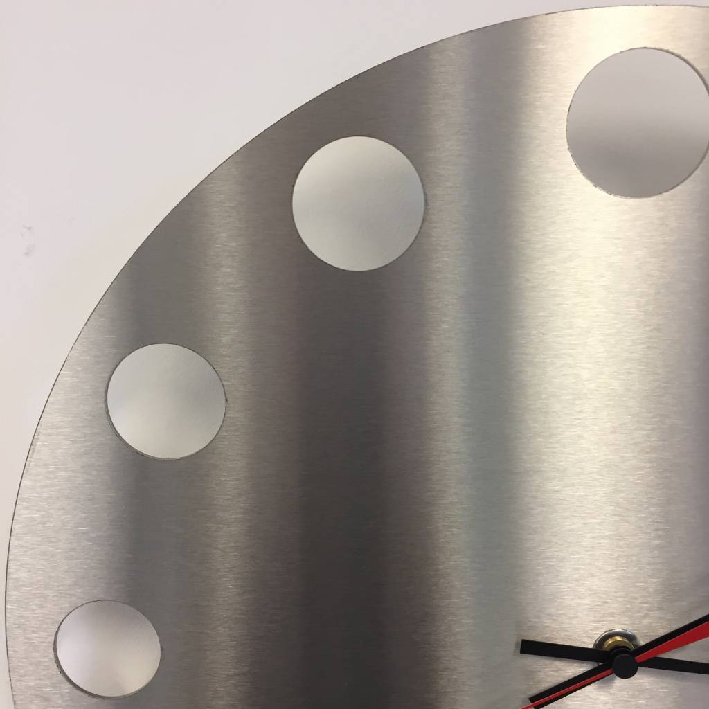 ChantalBrandO Wandklok RVS Brussel Design - LARGE