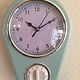 NiceTime Retro keukenklok in pastel blauw