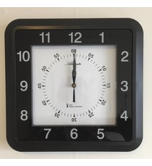 Atlanta Keukenklok vierkant zwart