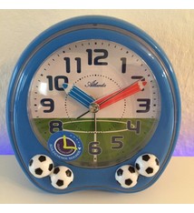 Atlanta Kinderwekker met voetballen blauw
