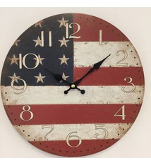 NiceTime Wandklok USA STAR AND STRIPES
