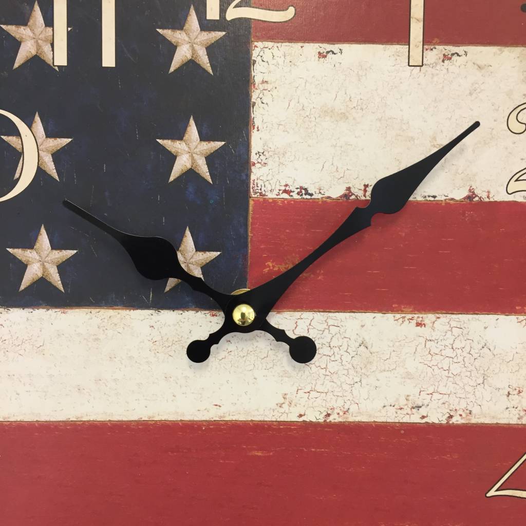 NiceTime Wandklok USA STAR AND STRIPES