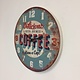 NiceTime Wandklok retro Coffee Blue