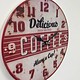 NiceTime Wandklok retro Coffee Red