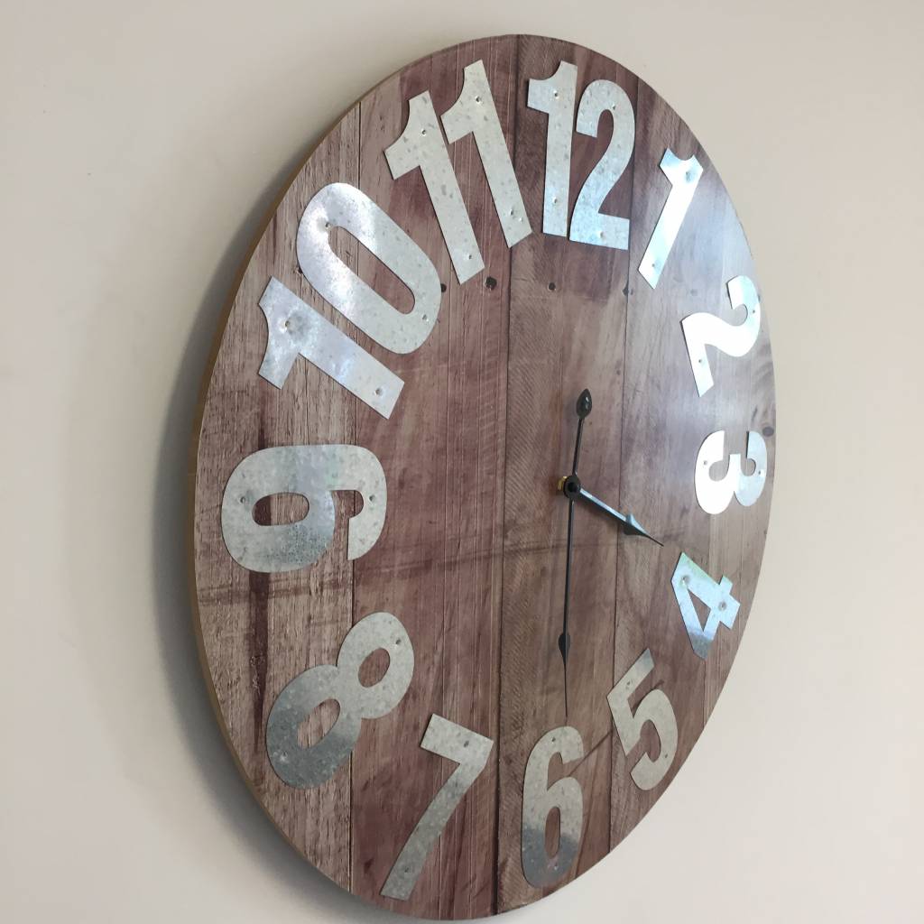 NiceTime Wandklok WOOD & METAL