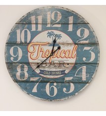 NiceTime Wandklok Vintage Tropical Bar