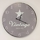 NiceTime Wandklok Vintage Silver Star