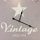 NiceTime Wandklok Vintage Silver Star